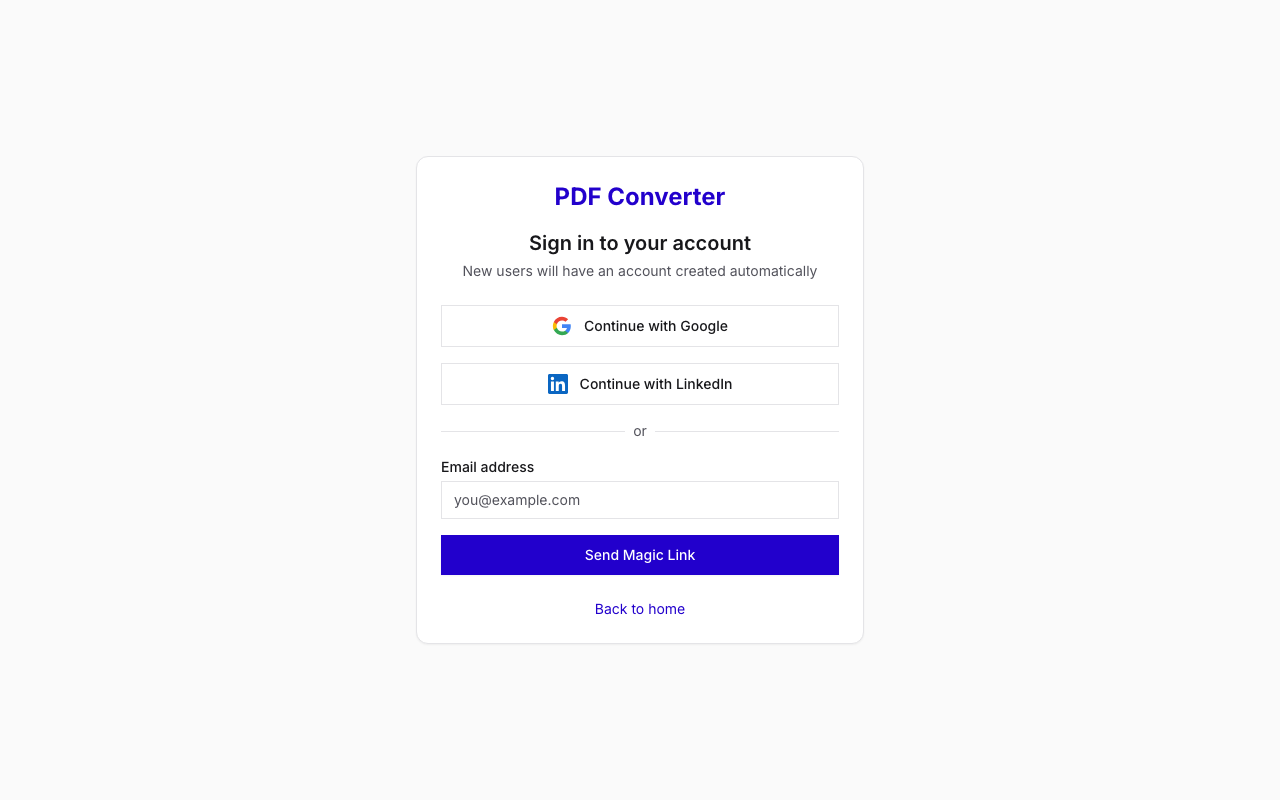 Screenshot: Sign-in page
